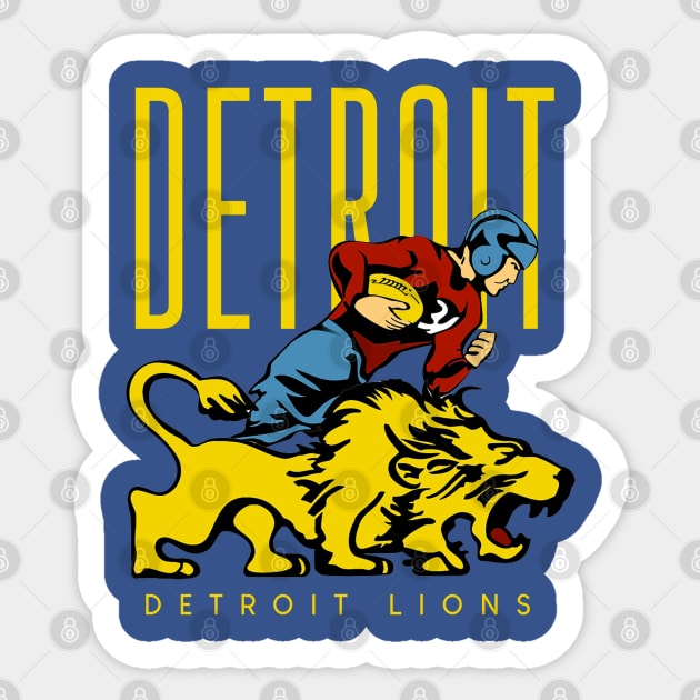 detroit lions yellow retro grunge Sticker by vegard pattern gallery